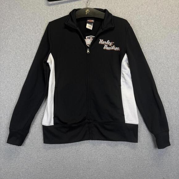 Jackets & Blazers - Harley Davidson Women's Size Large Black Motorcycle Zip Jacket Walnut Creek CA